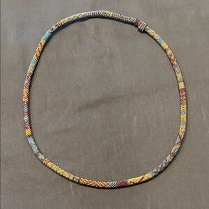 Woven bead necklace